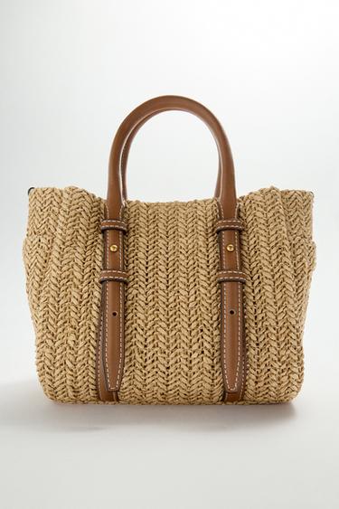 BRAIDED HANDBAG - Light beige by Zara
