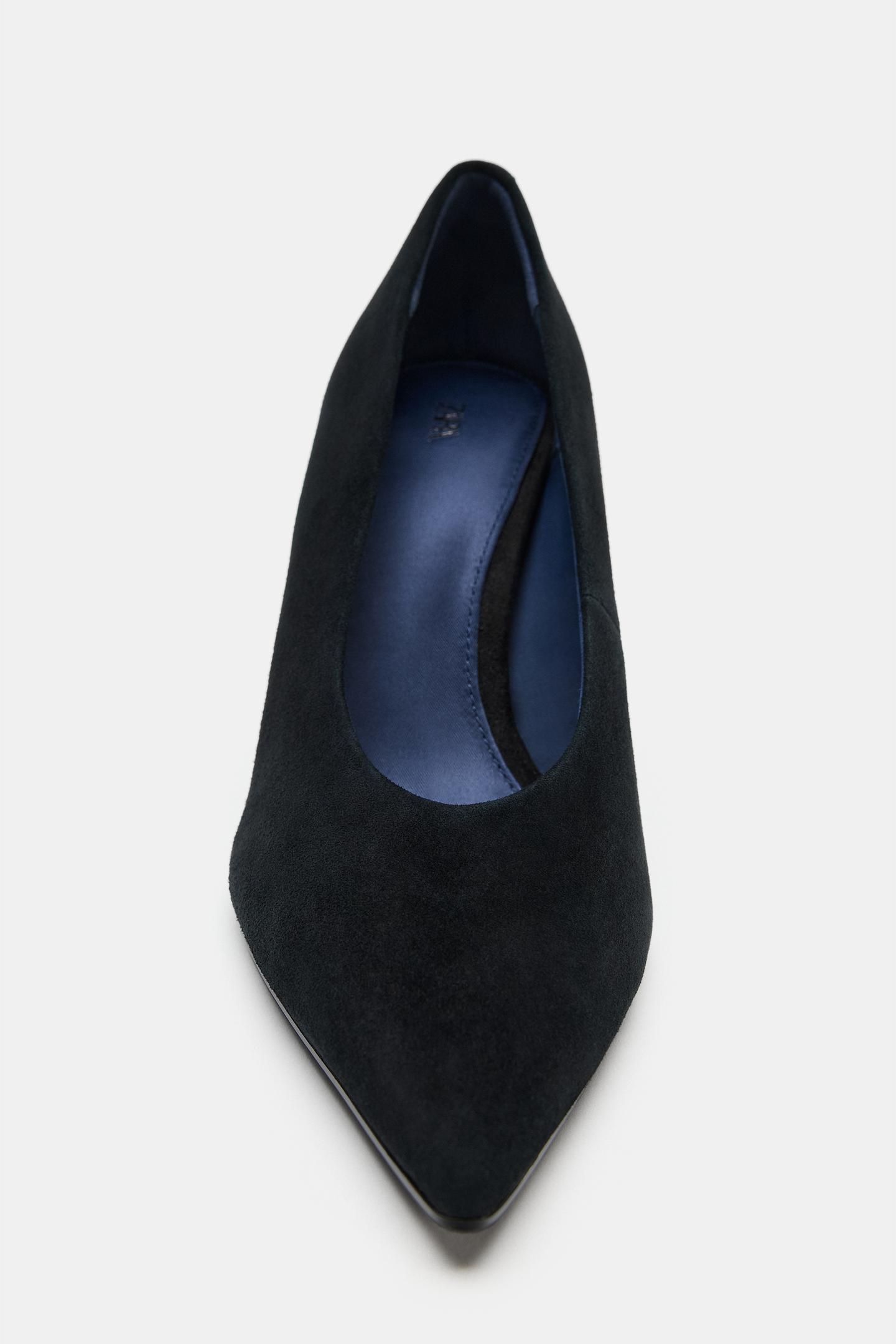 Женские туфли Zara Leather High-Heel, цвет: Чёрный — фото 5
