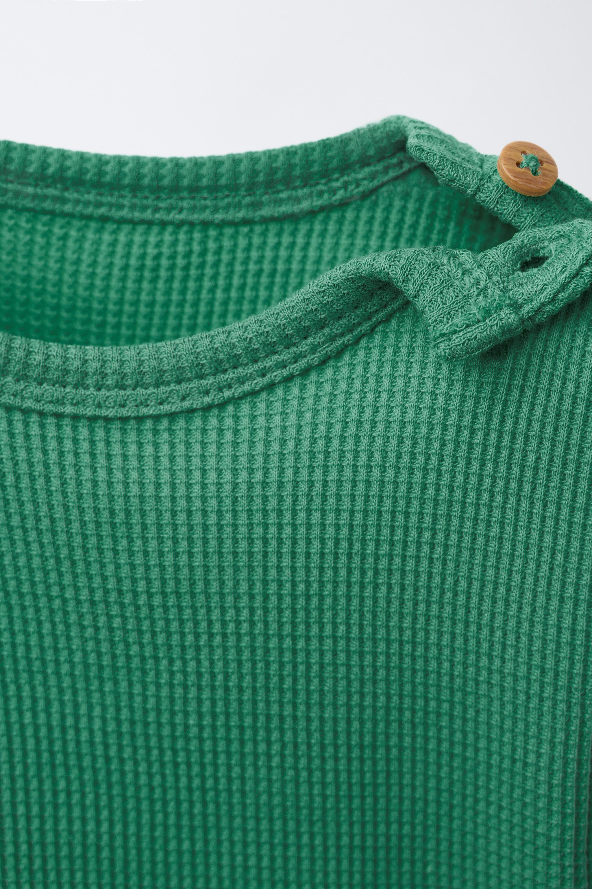 PLAIN WAFFLE T-SHIRT AND BERMUDA SET