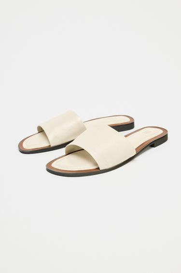 EMPEIGNE EN CUIR SOFT - Blanc de Zara - Image 2