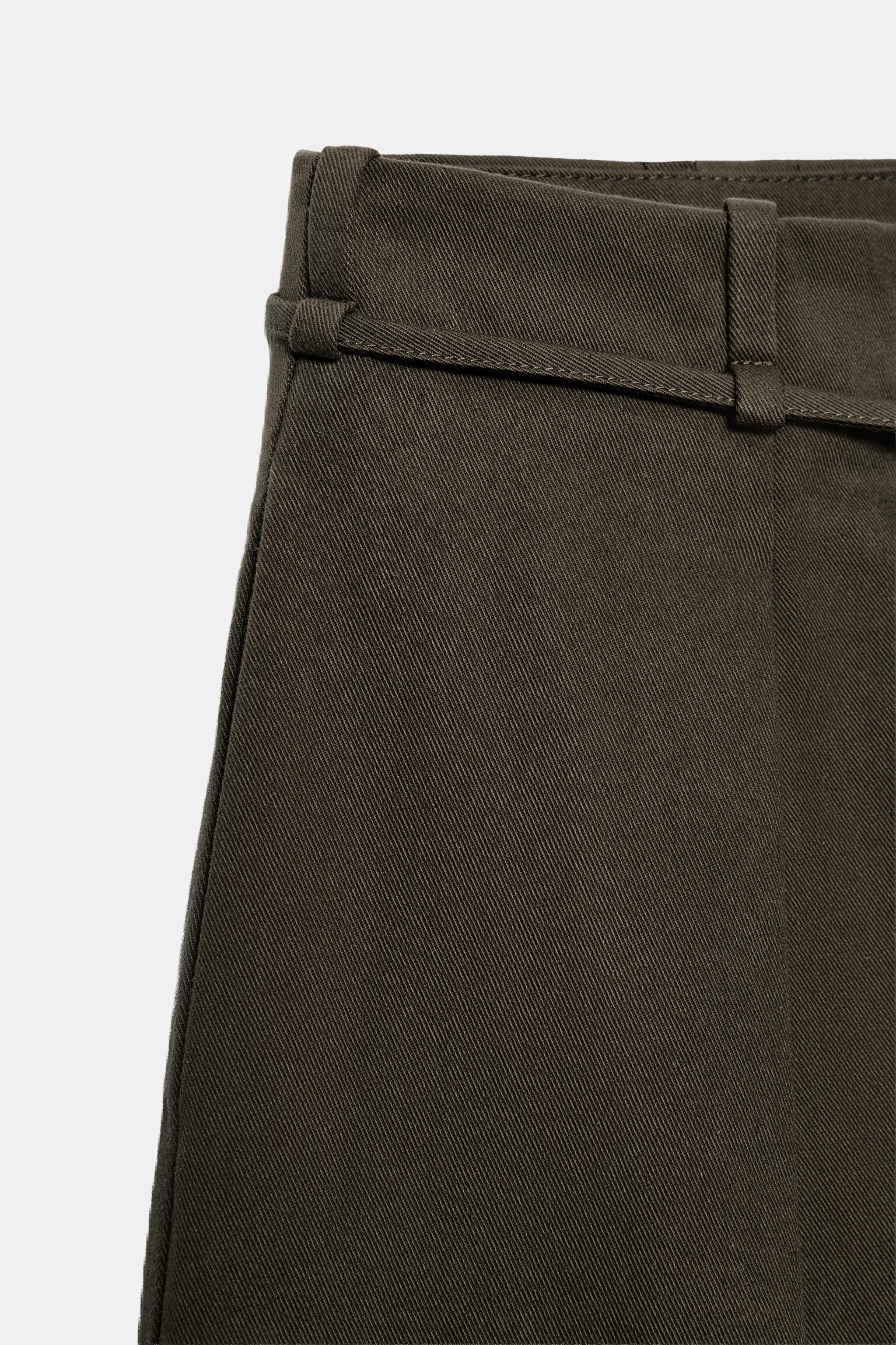Zara Kemerli Geniş Paça Pantolon görsel 8