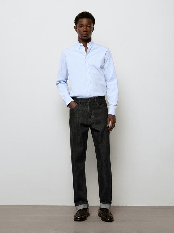 Zara Selvedge fit jeans - Black - Image 0
