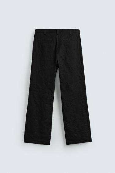 FLORAL EMBROIDERY TROUSERS - Black by Zara - Image 7