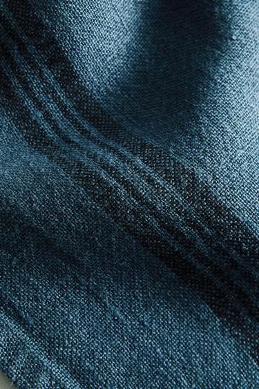 PACK OF COLOURED HEAVY-LINEN NAPKINS (PACK OF 2) - Blue by Zara - Image 3