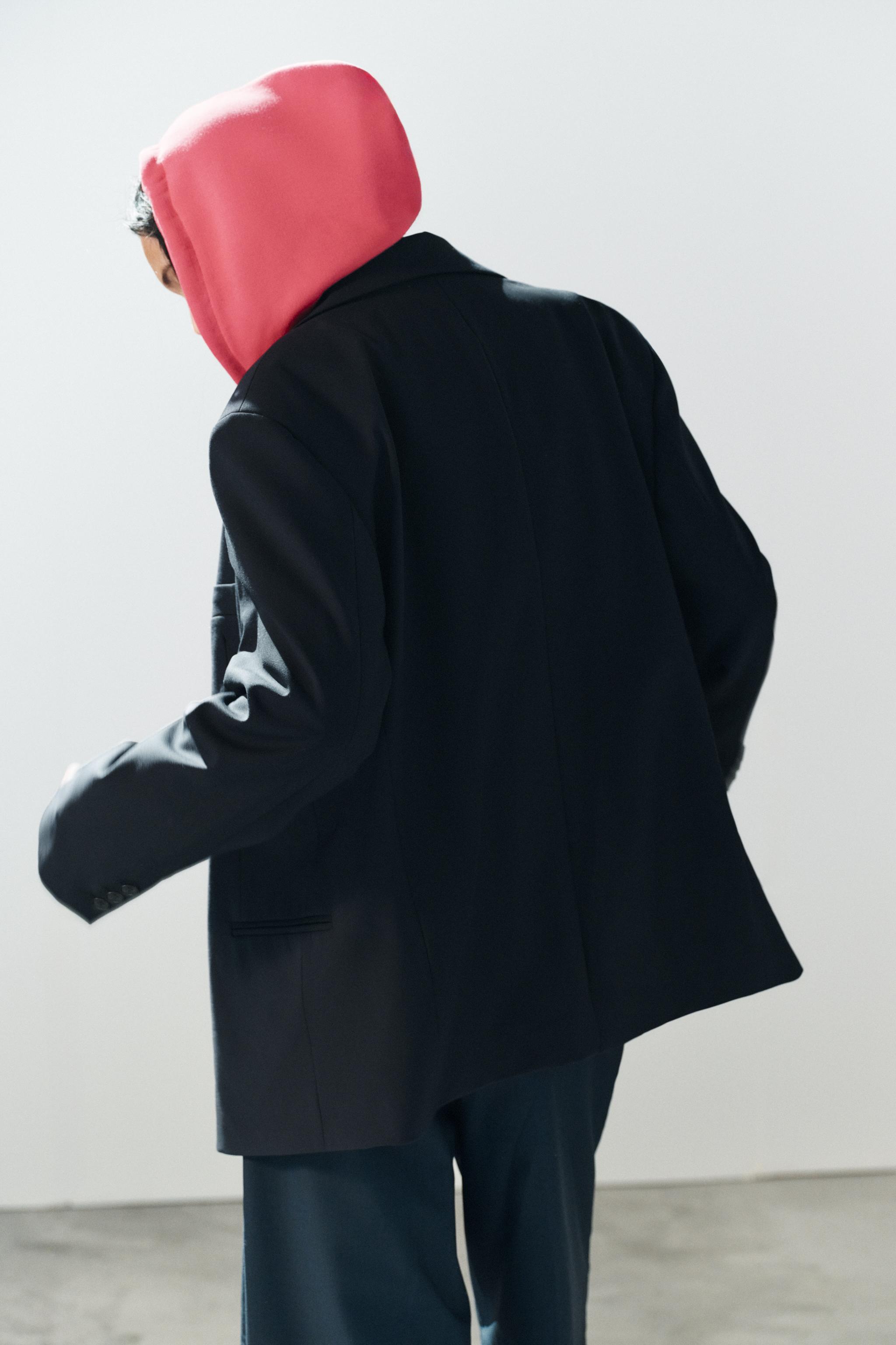 Zara VATKALI OVERSIZE BLAZER görsel 6