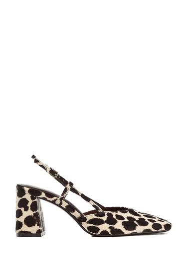 ANIMAL PRINT LEATHER SLINGBACK SHOES - Multicoloured by Zara - Image 0
