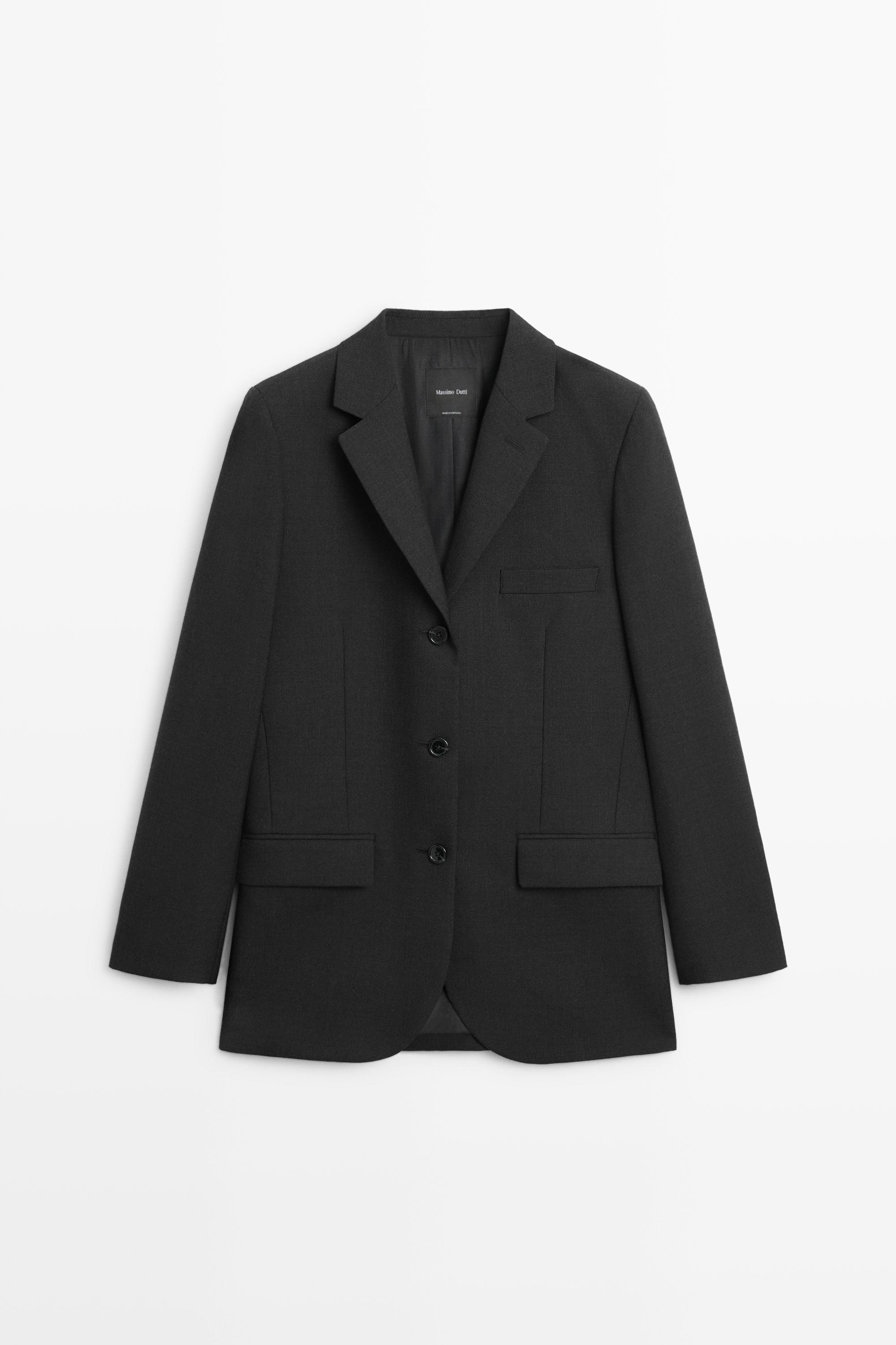 Blazer trois boutons en laine