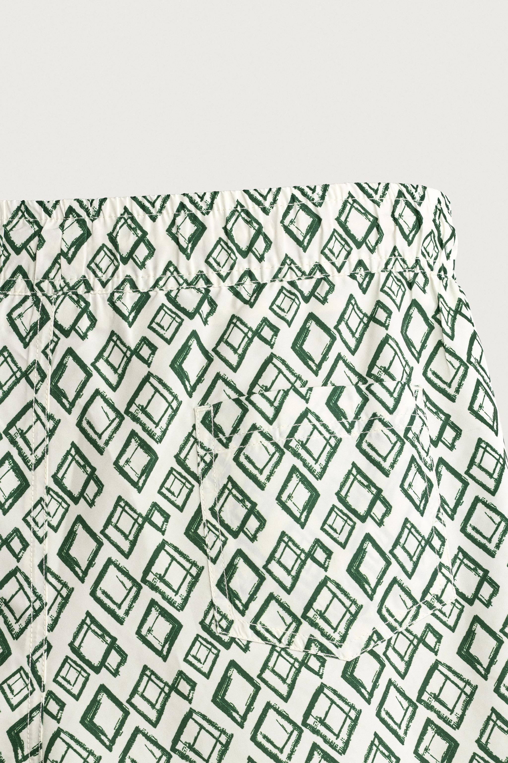 GEOMETRIC PRINT LONG SWIMSUIT