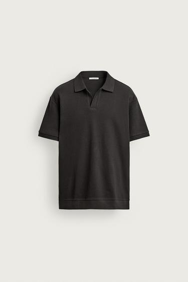 POLO ESTRUCTURA VERTICAL - Marrón oscuro de Zara
