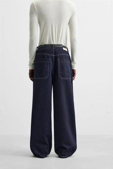 JEAN WIDE LEG BAGGY - Bleu marine de Zara - Image 2