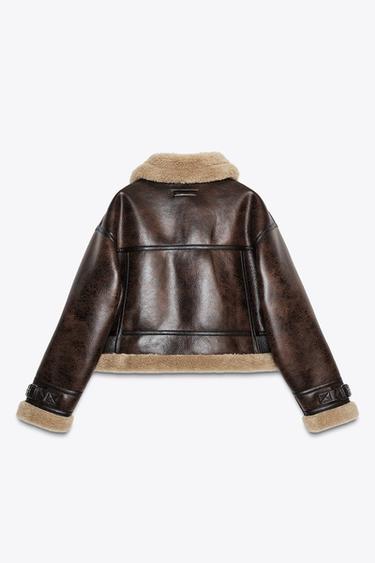VESTE COURTE DOUBLE FACE - Marron foncé de Zara - Image 7
