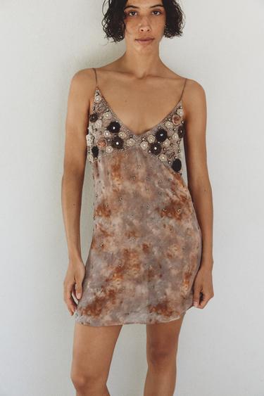 Zara TIE-DYE HALJINA SA RELJEFNIM CVETOVIMA – raznobojno – Slika 0