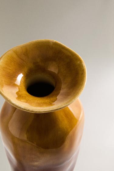VASE CÉRAMIQUE COULEUR HAUT - Kaki de Zara - Image 2