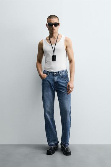 Zara FLARE FIT JEANS - Blue - Image 0