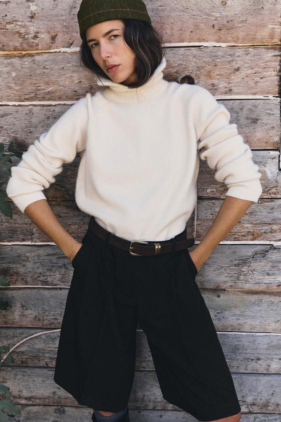 Zara SOFT-TOUCH KNIT JUMPER - Ecru - Image 0