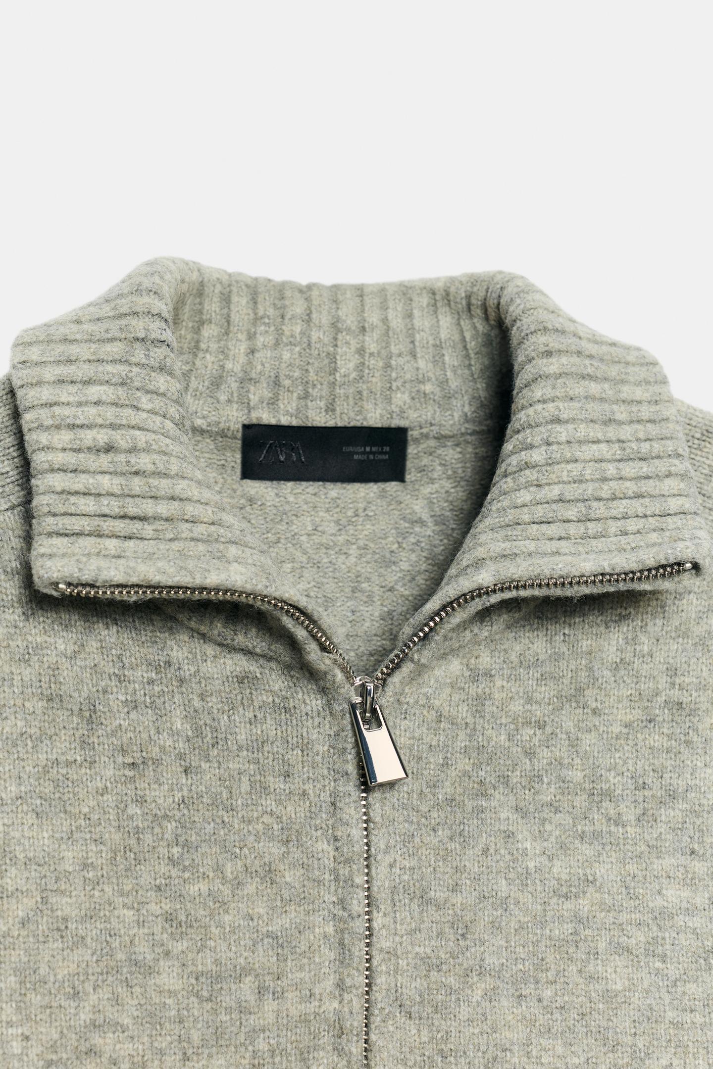 Женский свитер Zara Soft Knit, цвет: Серый меланжевый — фото 9