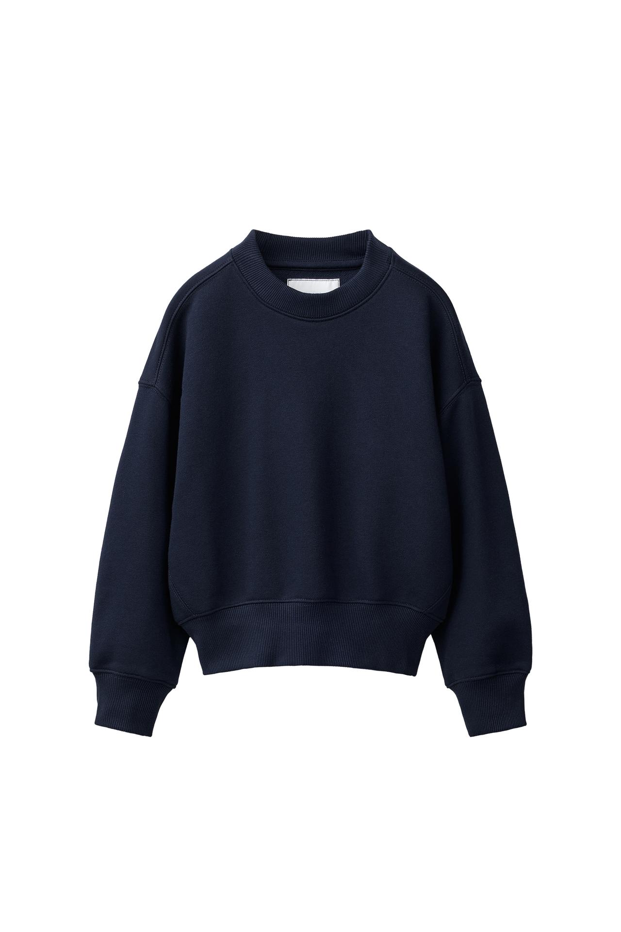 SOLID JOGGING SWEATSHIRT — Navy blue