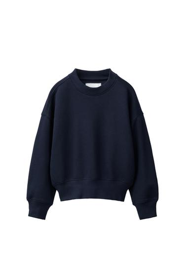PLAIN SPORTY SWEATSHIRT - Navy blue by Zara