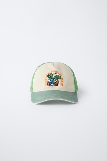 MINECRAFT © MOJANG AB. ™ MESH CAP - Green by Zara
