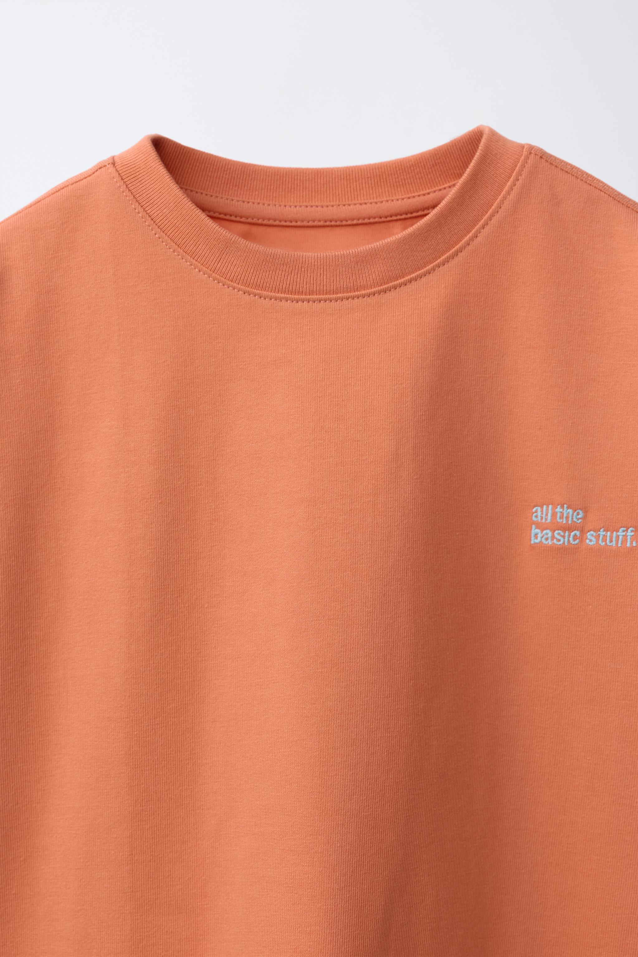 HEAVYWEIGHT EMBROIDERED TEXT T-SHIRT