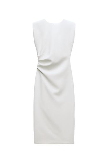 VESTIDO MIDI CREPE HOMBRERAS