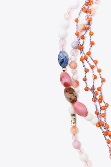 MARINE CHARM BEAD NECKLACE - Multicoloured by Zara - Image 2