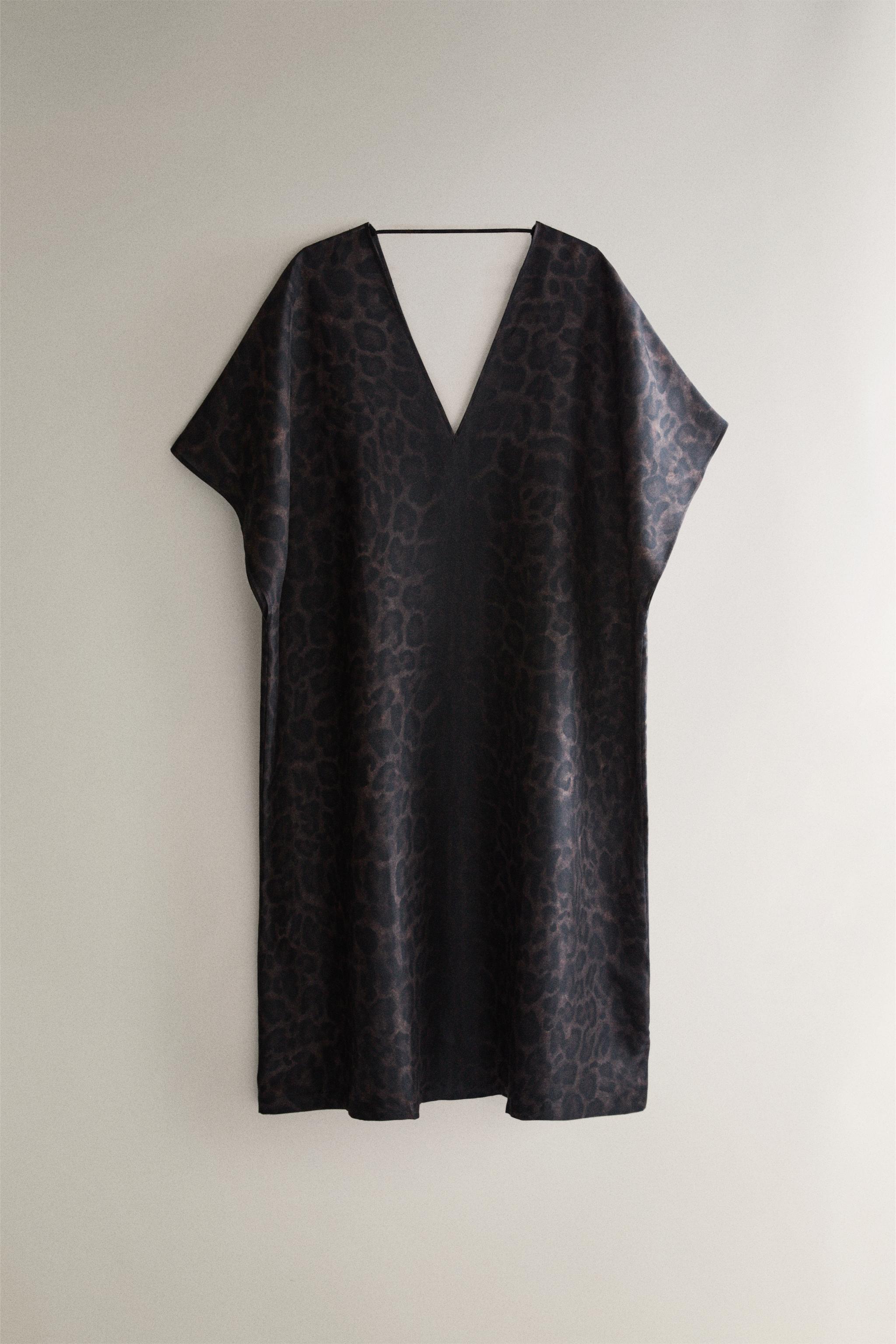 Женские платья Zara ANIMAL PRINT BEACH CAFTAN