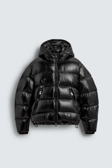 WATER-REPELLENT 100% FEATHER DOWN PUFFER JACKET - Black by Zara
