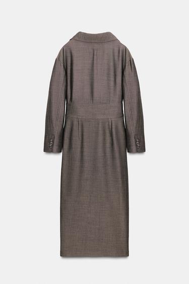 MIDI WRAP DRESS - Taupe grey by Zara