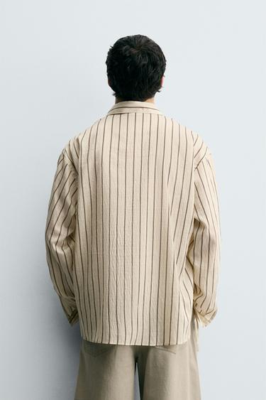 STRIPED SHIRT WITH BOW - Ecru by Zara - Image 2