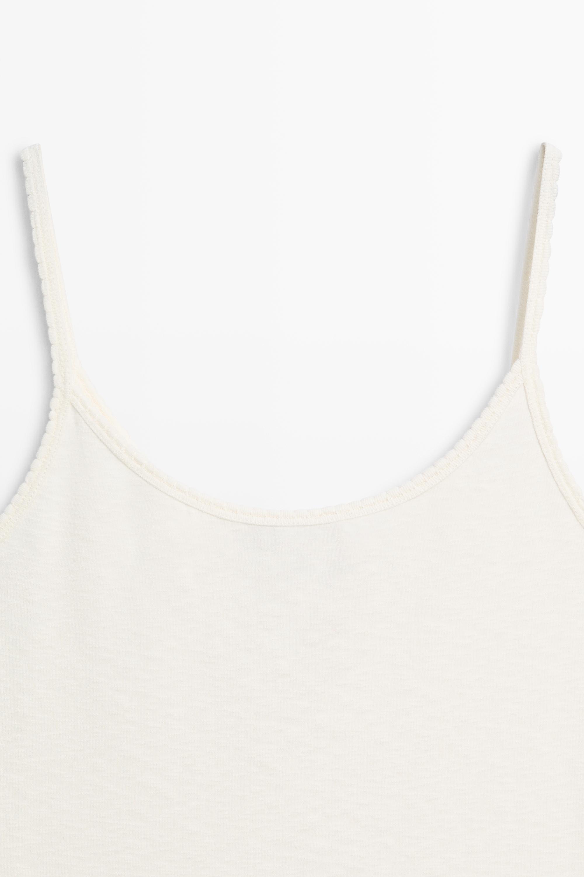 Cotton blend strappy top