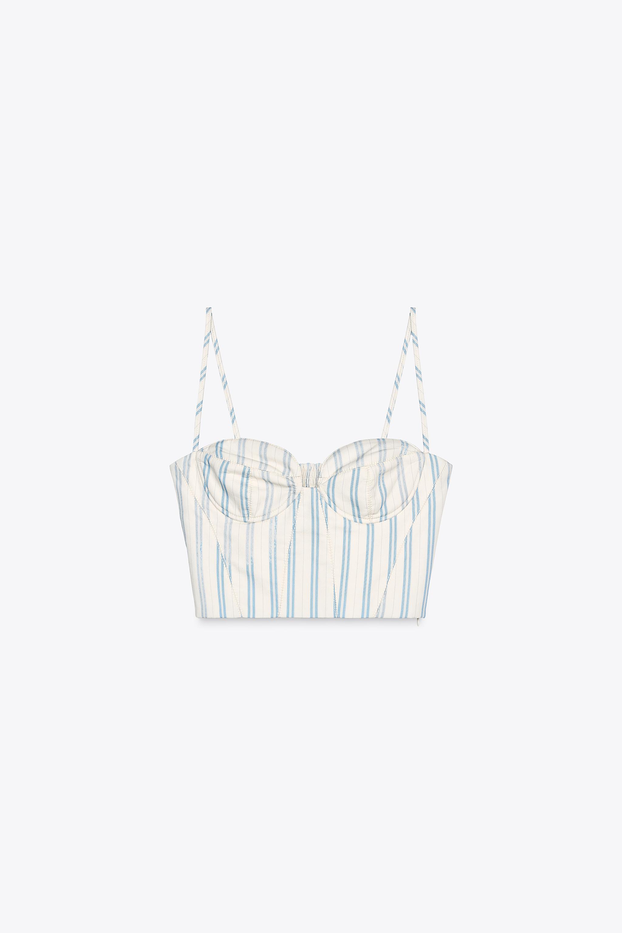 ゆか ZW COLLECTION STRIPED CORSET TOP - striped | ZARA United States