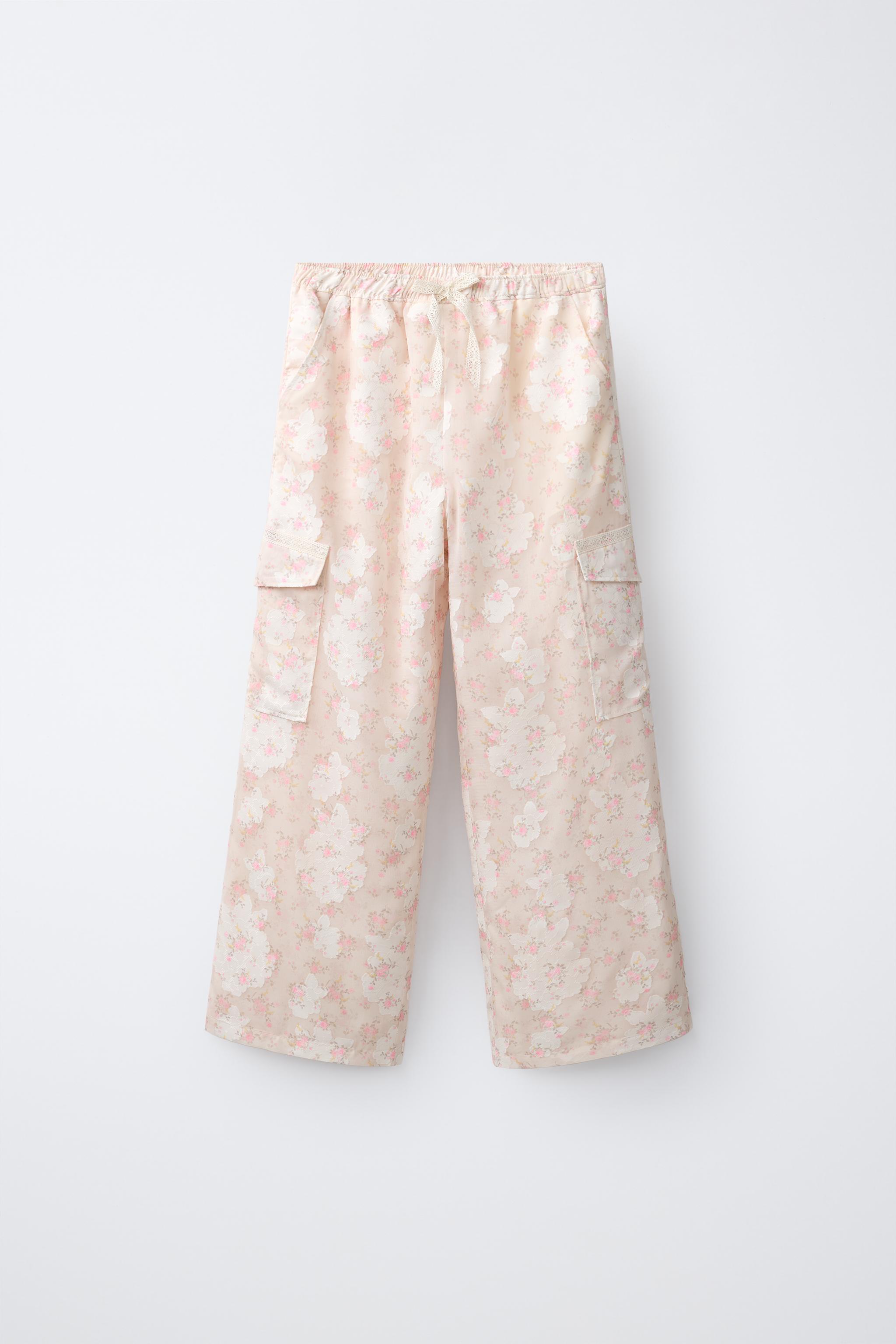 フラワー柄カーゴパンツ - ローズ | ZARA Japan / 日本