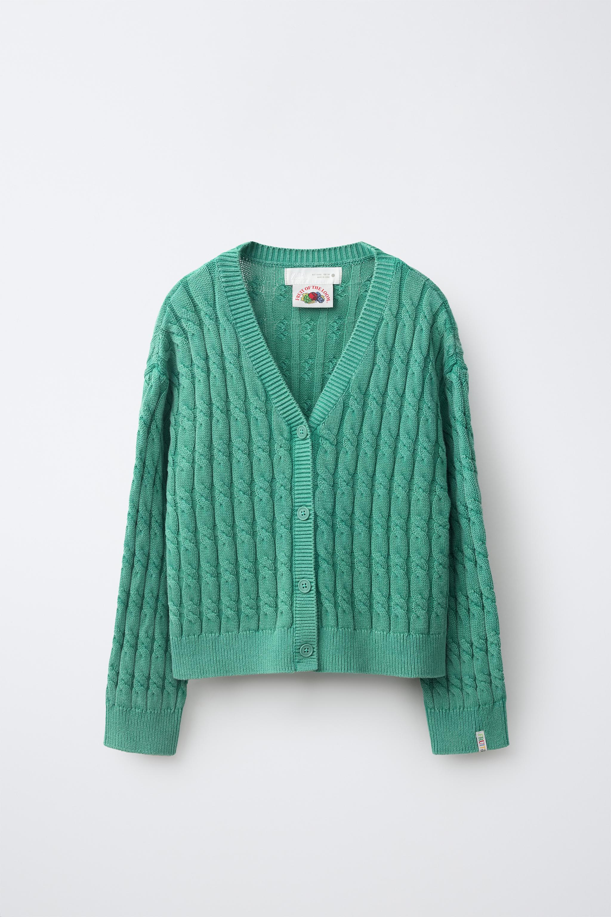 GILET EN MAILLE À TORSADES FRUIT OF THE LOOM™