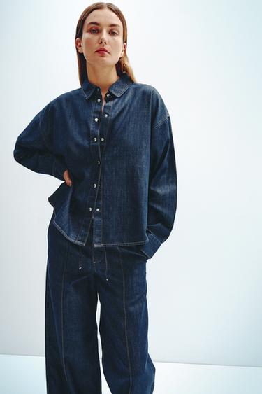 CAMISA Z1975 OVERSIZE DENIM - Azul da Zara