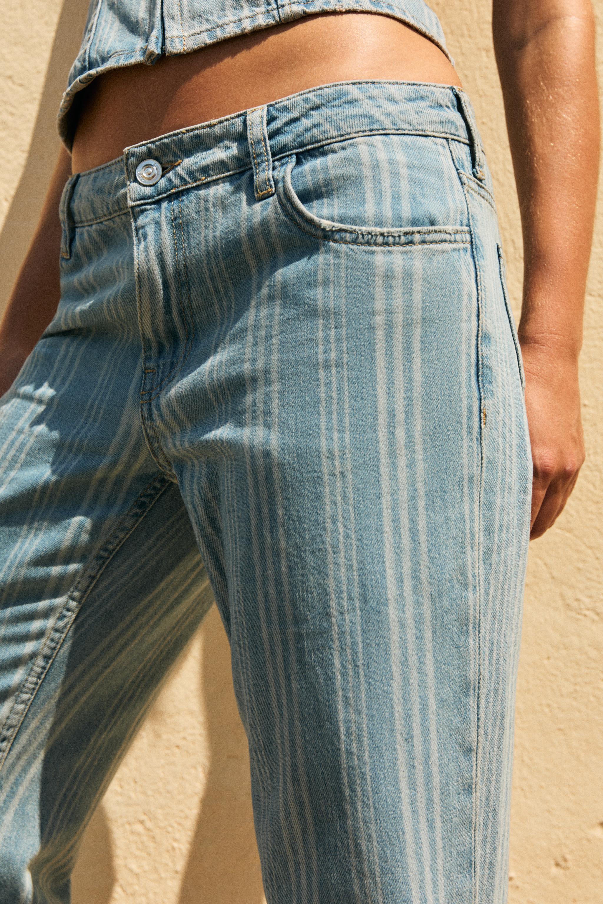 Z1975 DÜŞÜK BEL ÇİZGİLİ STRAIGHT JEAN - Görsel 3