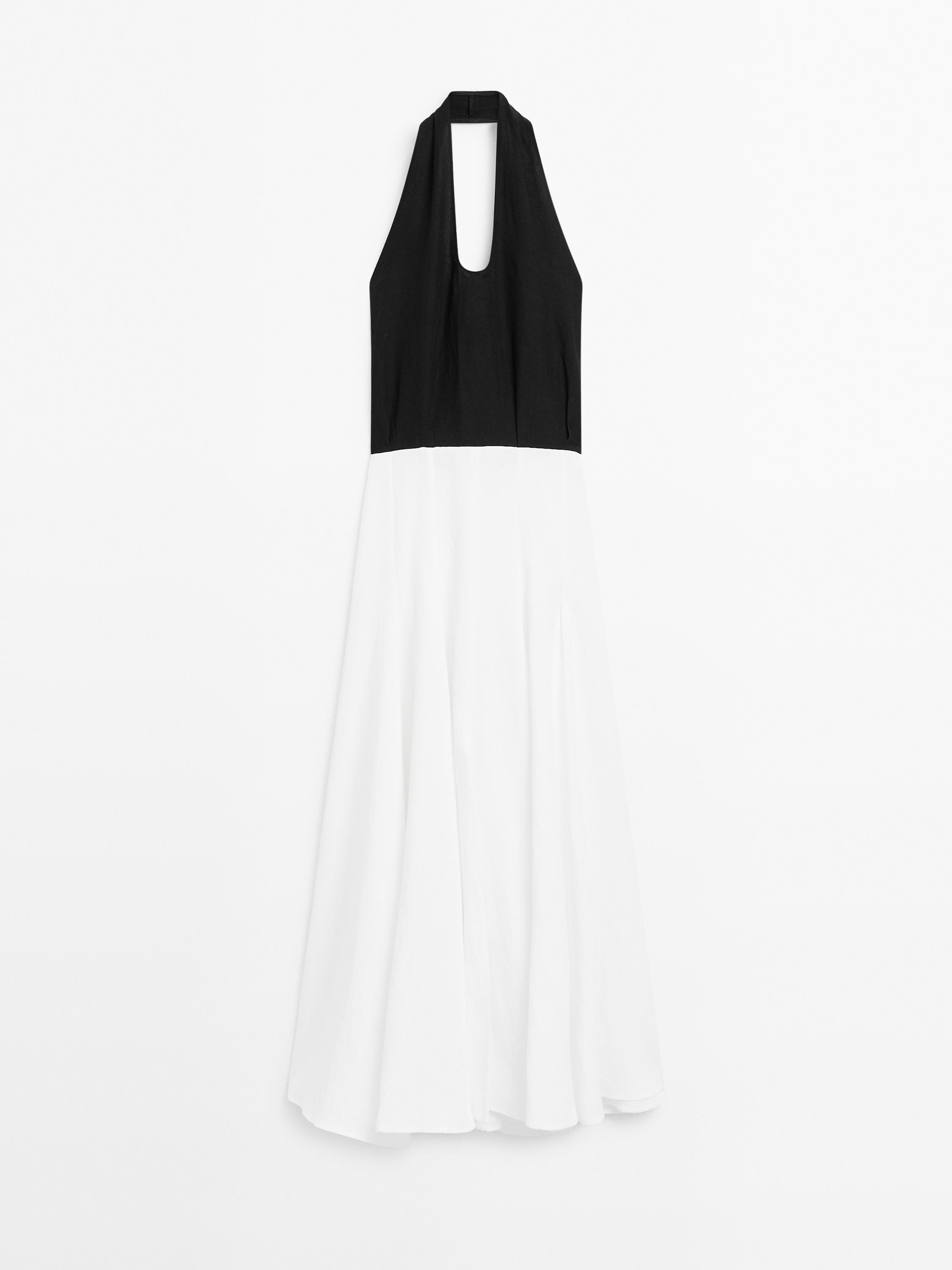 Long contrast dress