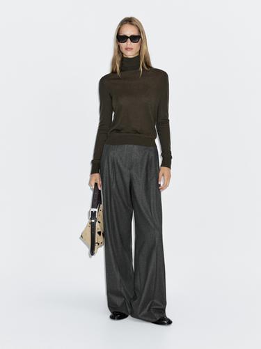Zara High neck wool blend sweater - Greenish