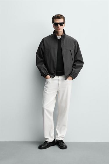 LIGHTWEIGHT WATER-REPELLENT TECHNICAL JACKET - Taupe grey by Zara