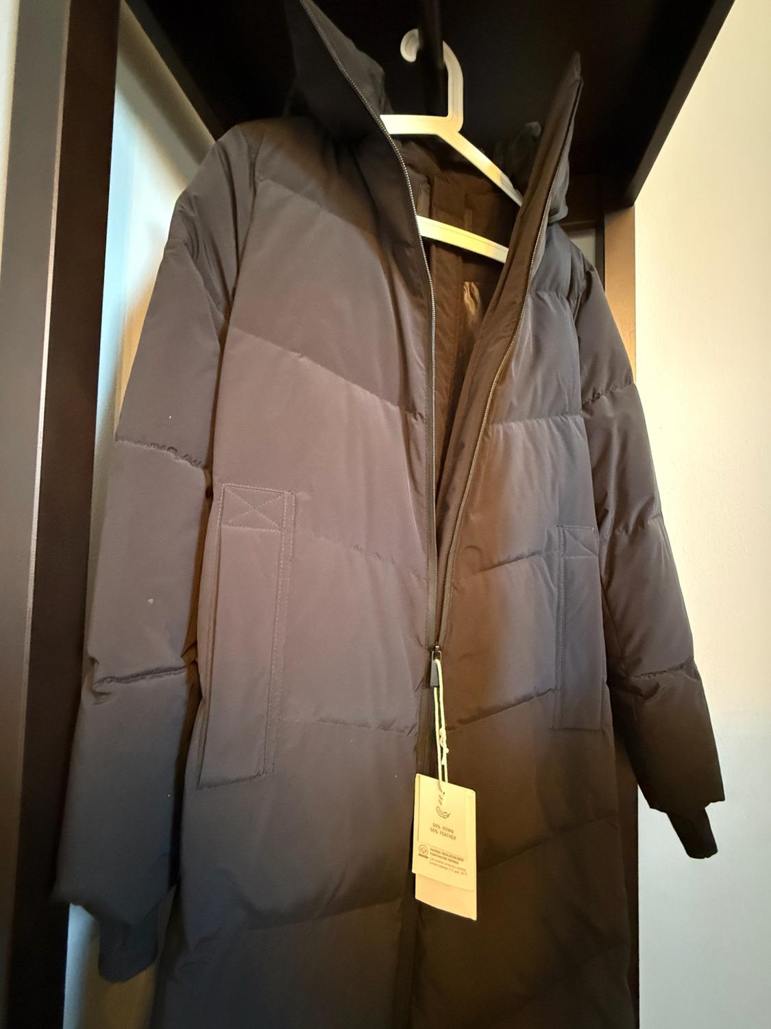 LONG WATER REPELLENT WINDPROOF HOODED DOWN COAT - Image 4