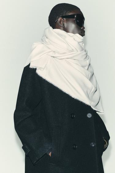 SOFT PLAIN SCARF - Ecru by Zara