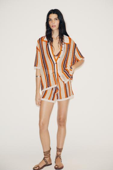 Zara KNIT SHORTS - Multicolored