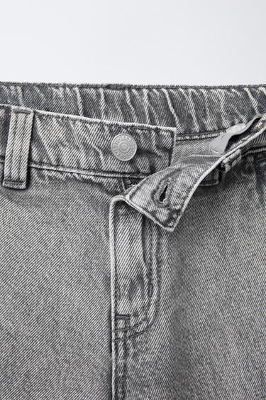 BERMUDA EN DENIM MULTICARGO LARGE - Gris moyen de Zara - Image 2