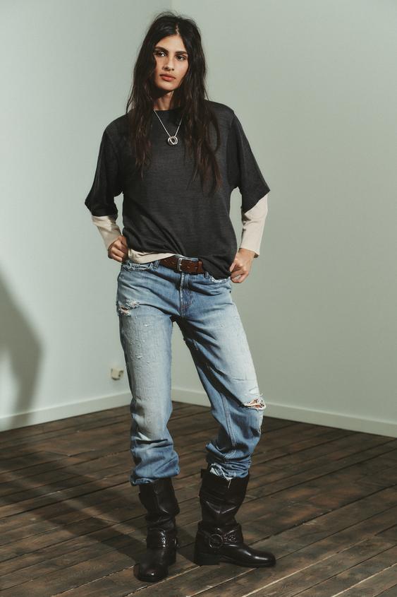 DOUBLE LAYER KNIT JUMPER