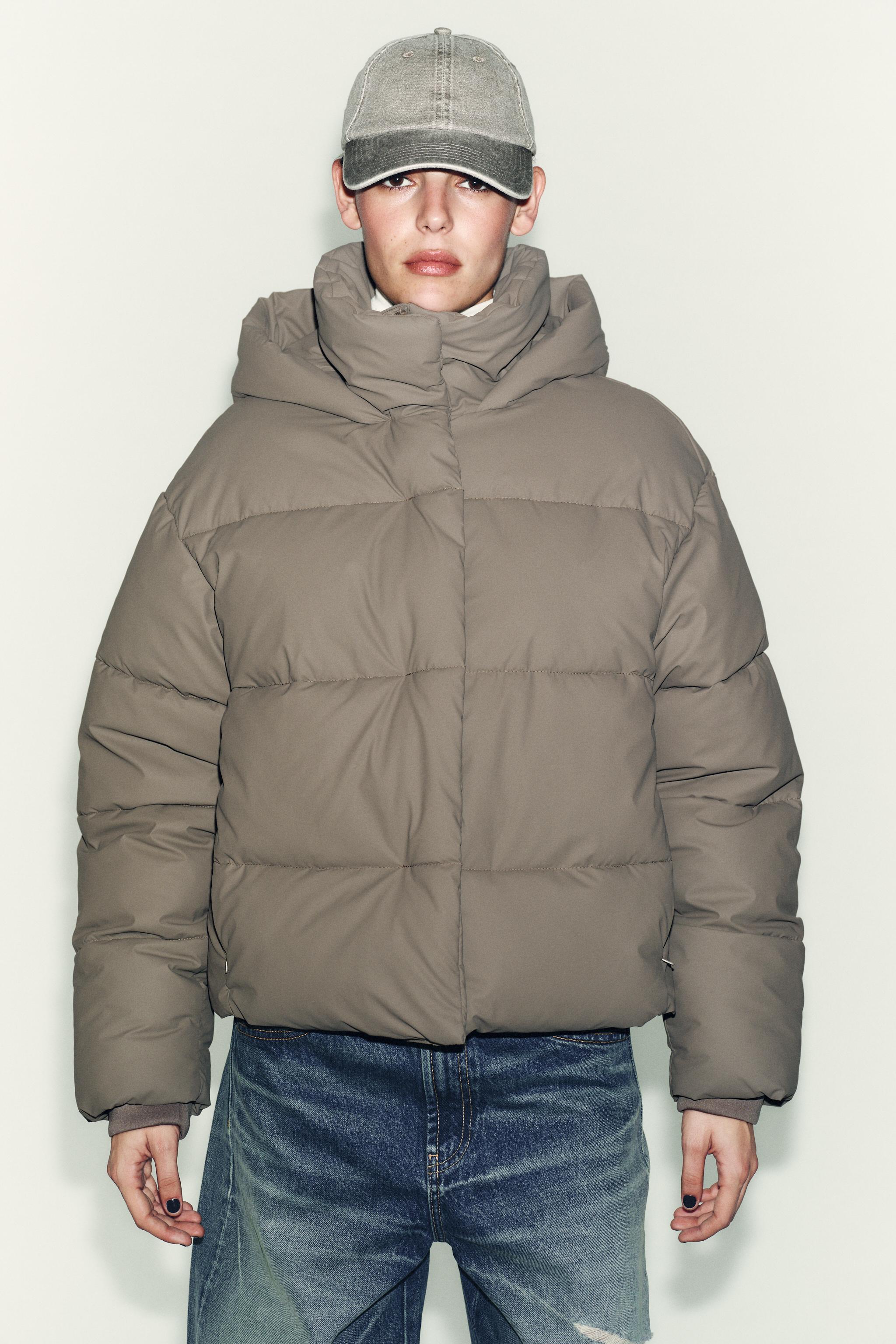 SHORT RUBBERIZED WINDPROOF PUFFER JACKET