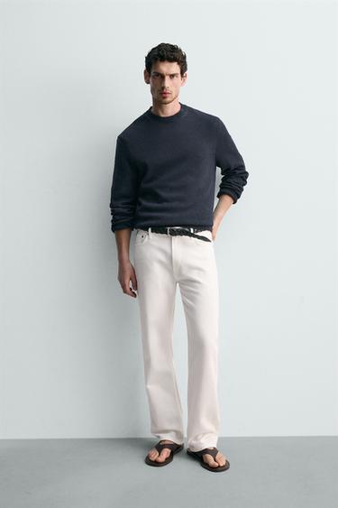 STRAIGHT-LEG JEANS - White by Zara - Image 0