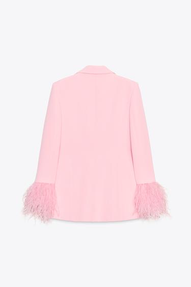 BLAZER MANCHES PLUMES - Bleu marine de Zara - Image 3