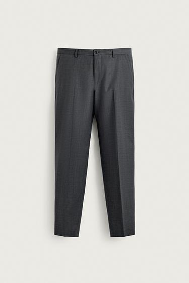 CALÇA DE TRAJE LISTRA DIPLOMÁTICA - Cinzento da Zara