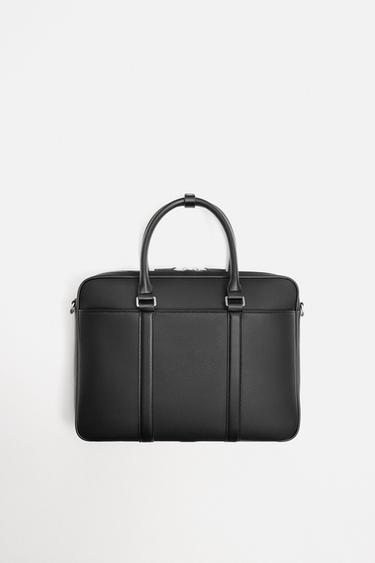 Zara TEXTURE BRIEFCASE - Black