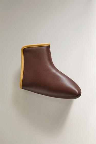 LEATHER GOLF PUTTER BLADE COVER - Brown / Green by Zara - Image 0